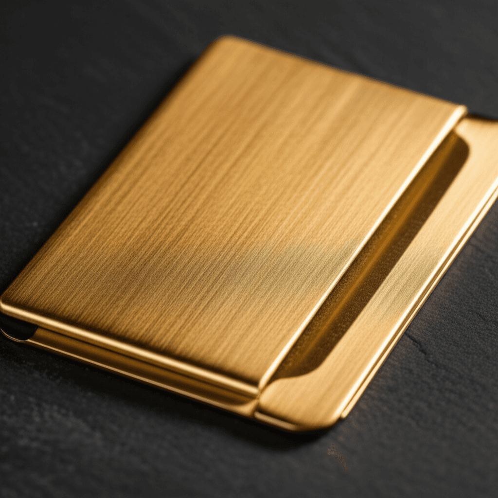Brushed Brass Cardholder thumbnail 2