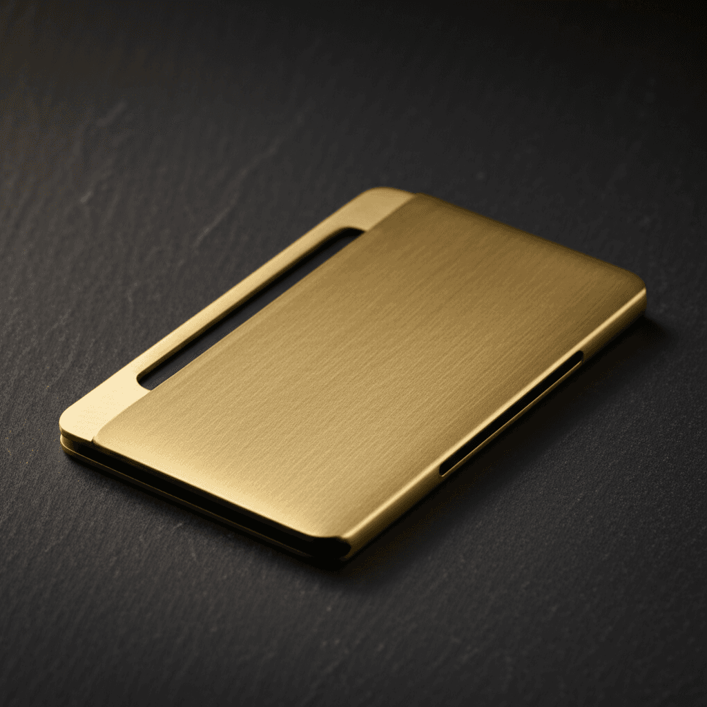 Brushed Brass Cardholder